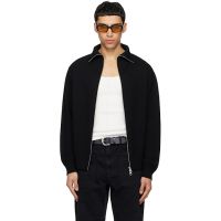 Courreges Black Zipped Wool Cardigan 261783M200000