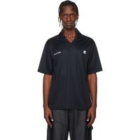 Courreges Black Oversized Sports Polo 261783M212004