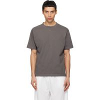 Courreges Gray Twisted Logo T-shirt 261783M213002