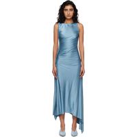 Victoria Beckham Blue Twist Midi Dress 261784F054002
