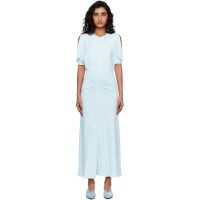 Victoria Beckham Blue Bela Midi Dress 261784F054003