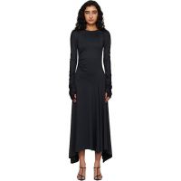 Victoria Beckham Black Long Sleeve Midi Dress 261784F054004