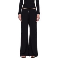LESET Black Pointelle Boxer Lounge Pants 261793F086006