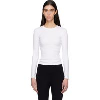 LESET White Nando Slim Fit Long Sleeve T-shirt 261793F110012