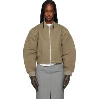 OUR LEGACY Khaki Frill Bomber Jacket 261803F058001