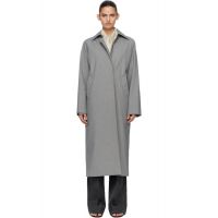 OUR LEGACY Gray & Blue Capital Coat 261803F067003