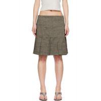 OUR LEGACY Brown Girdle Miniskirt 261803F090002