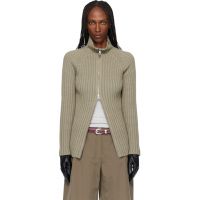 OUR LEGACY Khaki Column Zip Cardigan 261803F095001