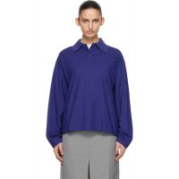 OUR LEGACY Blue Rugby Longsleeve Polo 261803F108000