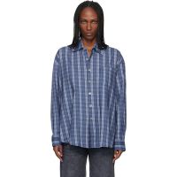 OUR LEGACY Navy Borrowed Shirt 261803F109012