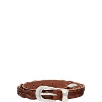 OUR LEGACY Brown 2cm Braided Belt 261803M131016