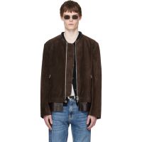OUR LEGACY Brown Drift Suede Jacket 261803M181003