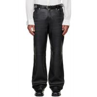 OUR LEGACY Black Carlson Cut Leather Pants 261803M189000