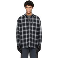 OUR LEGACY Black & White Padded Moss Shirt 261803M192010