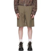 OUR LEGACY Khaki Ponte Shorts 261803M193004