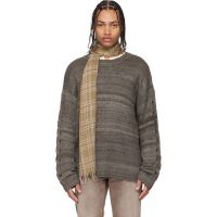 OUR LEGACY Brown Popover Roundneck Sweater 261803M201005