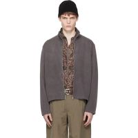 OUR LEGACY Taupe Shrunken Fullzip Track Jacket 261803M202001