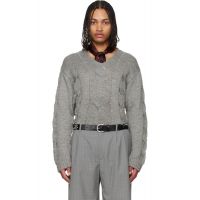 OUR LEGACY Gray Link V-Neck Sweater 261803M206003