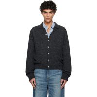 OUR LEGACY Gray Evening Polo Cardigan 261803M212003