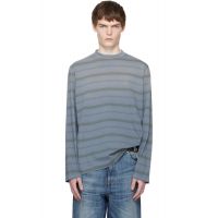 OUR LEGACY Blue & Gray Box Longsleeve T-shirt 261803M213013
