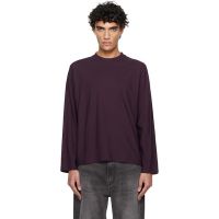 OUR LEGACY Burgundy Box Longsleeve T-shirt 261803M213014