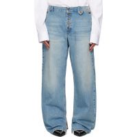 EGONlab Blue Contrasted Hem Jeans 261830M186016