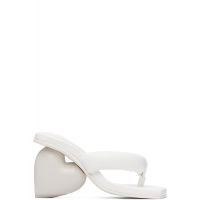YUME White Love Mule Sandals 261844F125001
