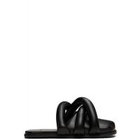 YUME Black Closed Toe Tyre Slide Loafers 261844M231011