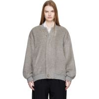 Lauren Manoogian SSENSE Exclusive Gray Brushed Bomber Jacket 261874F058000