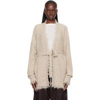 Lauren Manoogian Beige Fray Cardigan 261874F095018