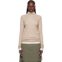 Lauren Manoogian Beige Super Fine Funnel Turtleneck 261874F099005