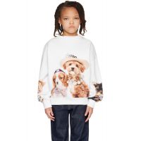 Molo Kids White Maxi Sweatshirt 261876M720001