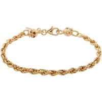 Emanuele Bicocchi SSENSE Exclusive Rope Chain Skulls Bracelet 261883M142009