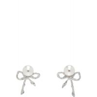 SHUSHU/TONG YVMIN Edition Twisted Rope Bow Faux-Pearl Earrings 261901F022006