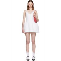 SHUSHU/TONG White Lace Trim Bustier Minidress 261901F052019