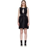 SHUSHU/TONG Black Long Cut-Out Sleeveless Minidress 261901F054000