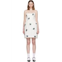 SHUSHU/TONG White Floral Applique Strapless Minidress 261901F054004