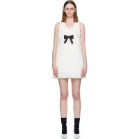 SHUSHU/TONG White Ruffle Detail Heart Neckline Minidress 261901F054009