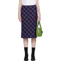 SHUSHU/TONG Purple Trumpet Hem Midi Skirt 261901F092017