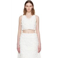 SHUSHU/TONG White Ruffle Trim Sleeveless Top 261901F111020