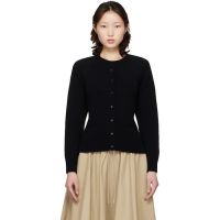 Cordera Black Merino Wool Open-Back Cardigan 261909F095009