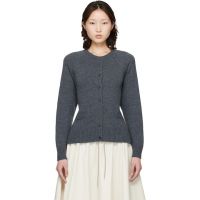 Cordera Gray Merino Wool Open-Back Cardigan 261909F095010