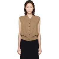 Cordera Khaki Flecked Cotton Waistcoat 261909F095015