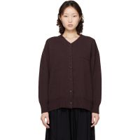 Cordera Burgundy Merino Wool Cardigan 261909F095017