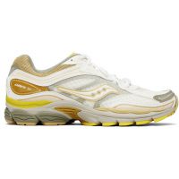 Saucony White & Yellow ProGrid Omni 9 Sneakers 261921M237039