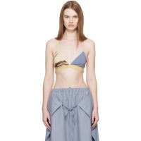 Baserange Blue & Beige Stay Bra 261922F073000