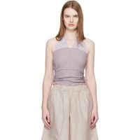 Baserange Purple Nehru Halter Top 261922F111002
