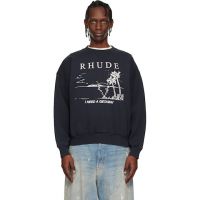 Rhude Black I Need A Getaway Sweatshirt 261923M204002