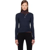 FLORE Navy Jess Longsleeve Henley 261924F110044