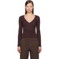 FLORE Brown Dewi Longsleeve T-shirt 261924F110053